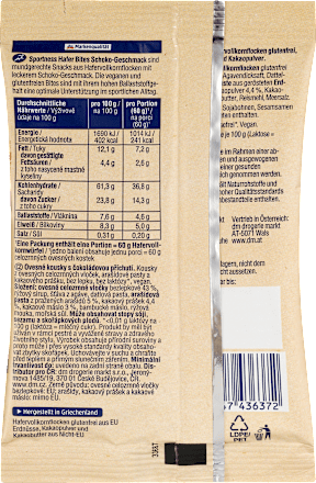 Protein Hafer Bites, Schoko Geschmack Sportness