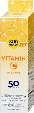 Sonnenfluid Gesicht drops mit Vitamin C, LSF 50 SUNDANCE