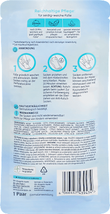 Maska za stopala u obliku čarape - limeta i avokado, 1par Balea