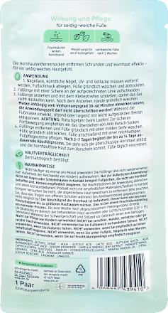 Bőrkeményedés elleni hámlasztó zokni Feel Well, mentaolajjal és zöldtea-kivonattal Balea