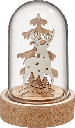 LED Kuppel, Hirsch, natur-weiß Dekorieren & Einrichten