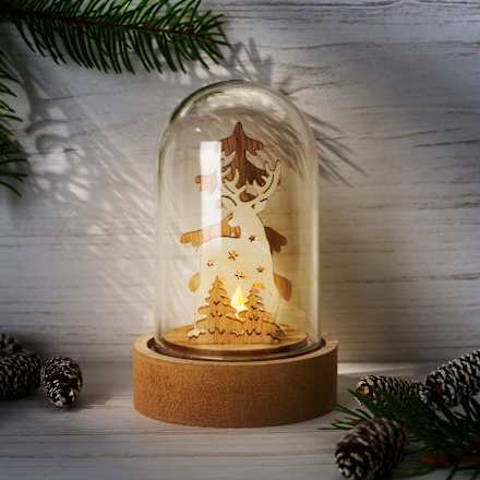 LED Kuppel, Hirsch, natur-weiß Dekorieren & Einrichten