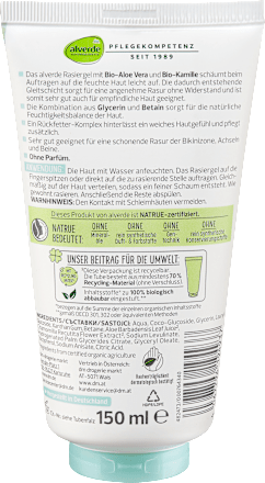 Rasiergel Aloe Vera alverde NATURKOSMETIK