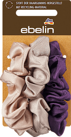 Scrunchies recyceltes Polyester Satin-Optik ebelin