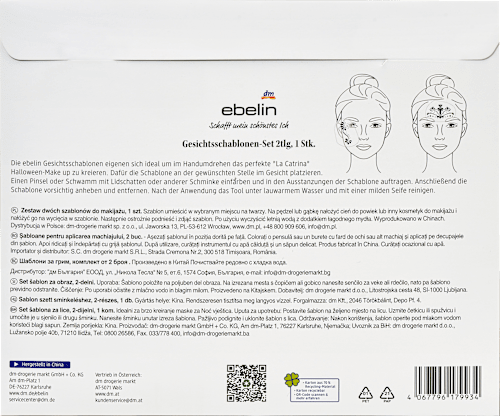 Gesichtsschablonen-Set Feliz Holaween ebelin