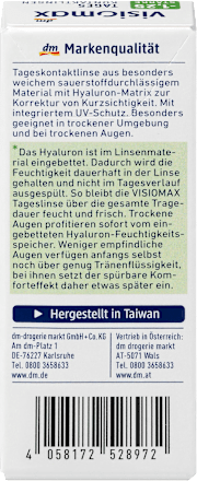 Tageslinsen -1,25 VISIOMAX