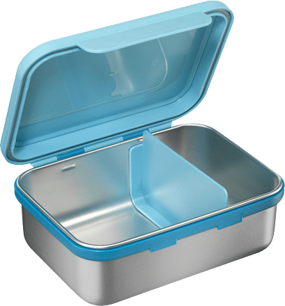 Brotdose Edelstahl blau babylove