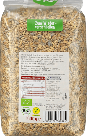 Getreide, 6-Korn-Mischung dmBio