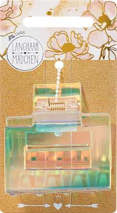 Haarklammer Acryl Holo-Finish Langhaarmädchen