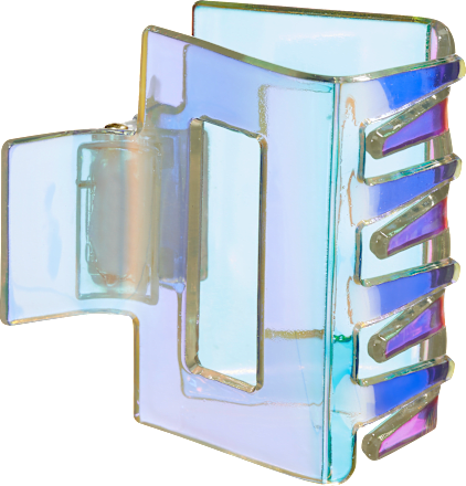 Haarklammer Acryl Holo-Finish Langhaarmädchen