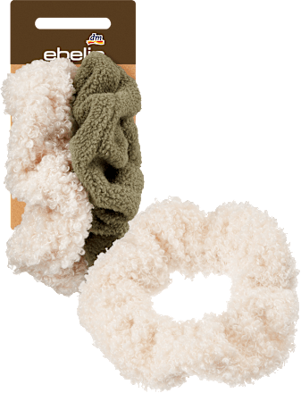 Scrunchies Teddy creme, khaki ebelin