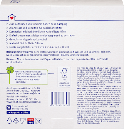 Kaffeefilterhalter aus Silikon on tour  Profissimo