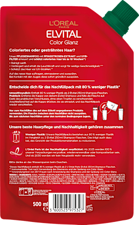 Shampoo Color Glanz Nachfüllpack L'ORÉAL PARiS ELVITAL