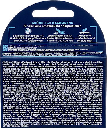 Testine di ricambio a 5 lame Precision Body Balea MEN
