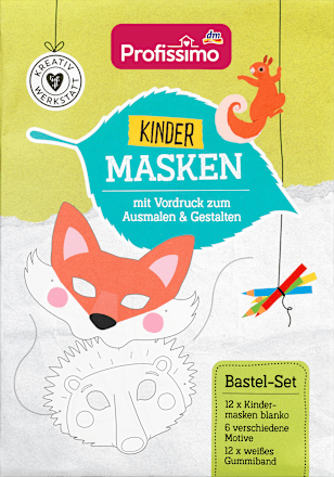 Bastelset für Kindermasken, Motiv: Tiere Profissimo