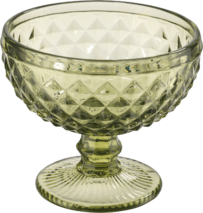 Glasschale mit Rauten, grün BOLTZE