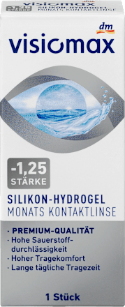 Silikon-hidrogel mjesečna kontaktna leća – dioptrija -1,25 visiomax