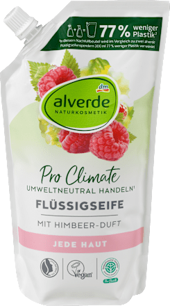 Flüssigseife Pro Climate Himbeer-Duft Nachfüllpack alverde NATURKOSMETIK