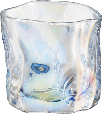 Kerzenhalter aus Glas, Holoeffekt (7x7,5x7 cm) dm home