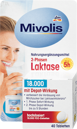 Dvofazna laktaza 18000, depo tablete Mivolis