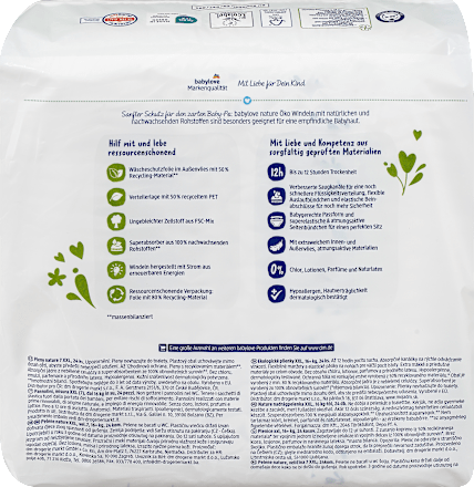 Еко пелени, размер 7 XXL (16+ kg) babylove nature