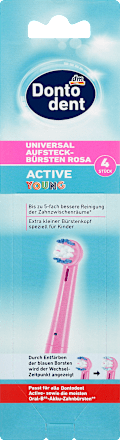 Универсални приставки за четки Active Young, розови, 4+г Dontodent