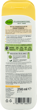sprchový gel bio citron a bio bříza alverde NATURKOSMETIK