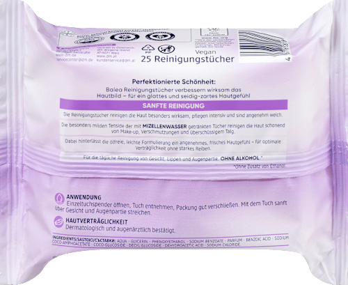 Salviette struccanti con acqua micellare 5in1 Balea