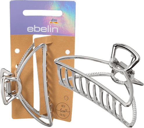 Haarklammer Metall Silber-Optik ebelin