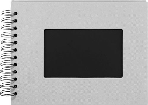 Fotoalbum Profi 23x18 cm, Grau mit&nbsp;schwarzen Innenseiten Paradies