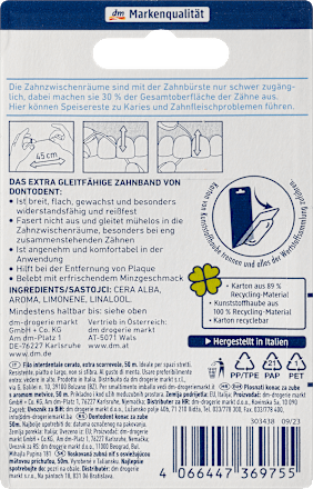 Dontodent Zahnband extra gleitfähig, 50 m Dontodent