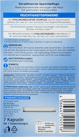 Капсули за лице Хиалуронов концентрат Balea