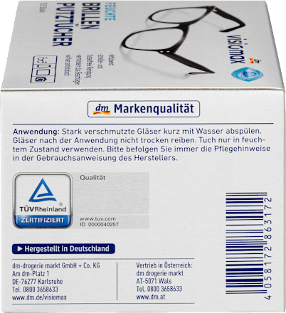 Brillenputztücher VISIOMAX