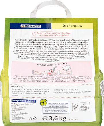 Katzenstreu Öko Klumpstreu Dein Bestes