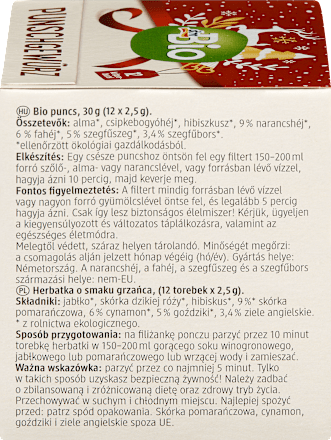 Čajna mješavina za punč - začini, (12x2,5 g) dmBio