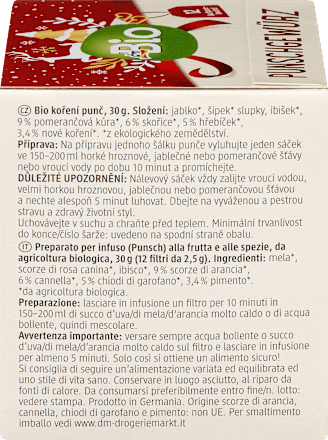 Preparato per infuso alla frutta e spezie BIO dmBio