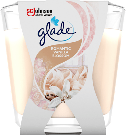 Duftkerze im Glas Romantic Vanilla Blossom 70 g glade