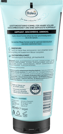 Balea Professional Aqua Hyaluron hydratačný kondicionér na suché vlasy Balea PROFESSIONAL