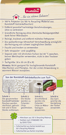 Reinigungstücher nature 100% Recycling-Mikrofaser Profissimo