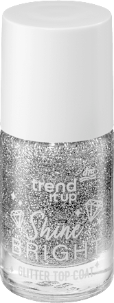 Glitter Top Coat Nagellack Shine Bright silber 010 Promo trend !t up