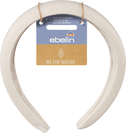 Haarreif aus recyceltem Leinen beige ebelin