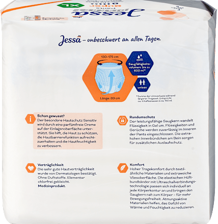 inkontinenční kalhotky Super velikost XL Jessa DISKRET