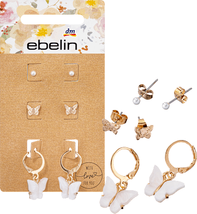 Ohrstecker Schmetterling Gold-Optik ebelin