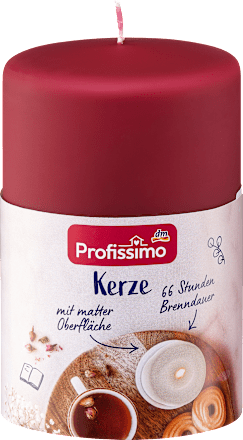 Stumpenkerze matt 120/80 bordeaux Profissimo