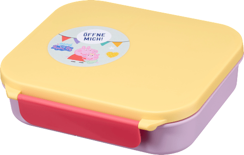 Brotdose mit Fächern Peppa Pig lila/gelb babylove