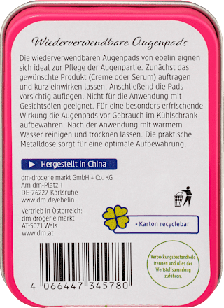 Blazinice za nanos negovalnih izdelkov na kožo pod očmi Have A Rosy Day ebelin