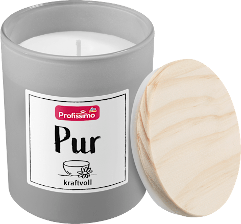 Duftkerze PUR kraftvoll grau Profissimo