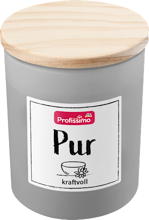Duftkerze PUR kraftvoll grau Profissimo