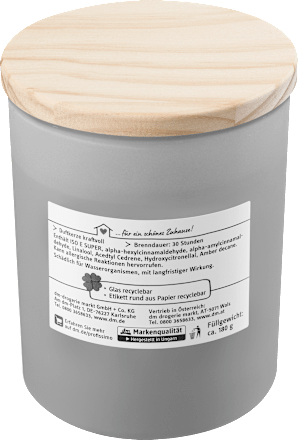 Duftkerze PUR kraftvoll grau Profissimo