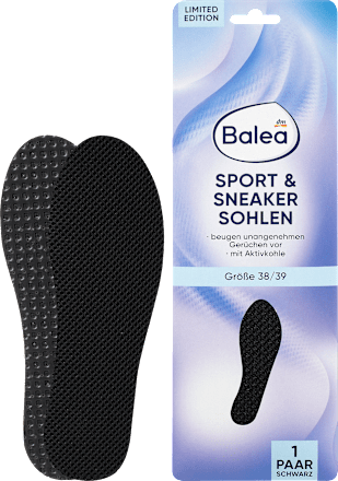 Vložki za športno obutev, črni, 38-39 (1 par) Balea